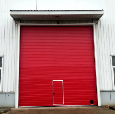 Porte de garage à rouleaux sectionnelle en aluminium sur mesure Porte sectionnelle commerciale de caserne de pompiers
