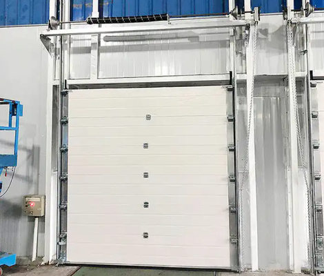 Portes sectionnelles commerciales aériennes, caserne de pompiers, non standard, personnalisées, industrielles, sectionnelles, en acier, automatiques, formées, étanches