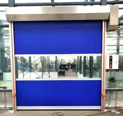 structure métallique de portes rapides du rouleau 900/800N avec la fenêtre transparente de PVC
