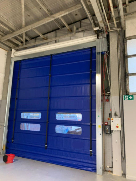 Portes rapides à faible bruit de rideau en rouleau de PVC pour le volet automatique de tissu d'atelier