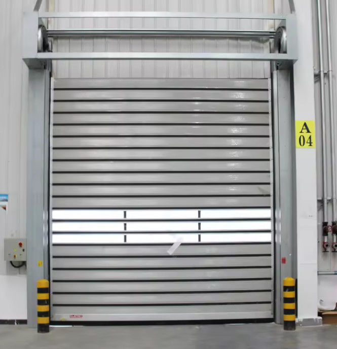 Porte en spirale contrôlée par PLC Alloy d'aluminium Construire 0,8 m/s Vitesse d'ouverture Porte en roulement industrielle métallique