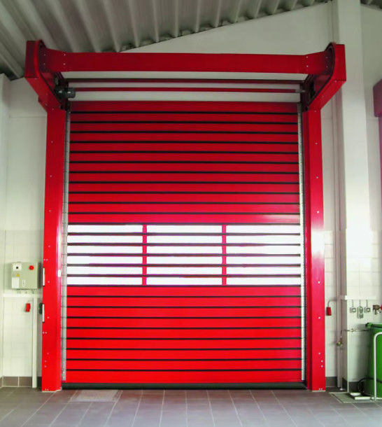 220V/50HZ Sécurité Capteur photoélectrique Vitesse Porte en spirale -20°C~ 50°C Résistance au vent d'ouverture en aluminium rigide Porte haute vitesse