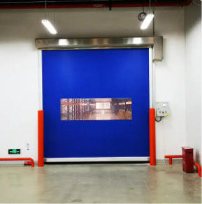 Portes à rouleaux rapides isolées de sécurité résistantes aux intempéries Design moderne en gros Industriel Automatique Rapide à grande vitesse PVC