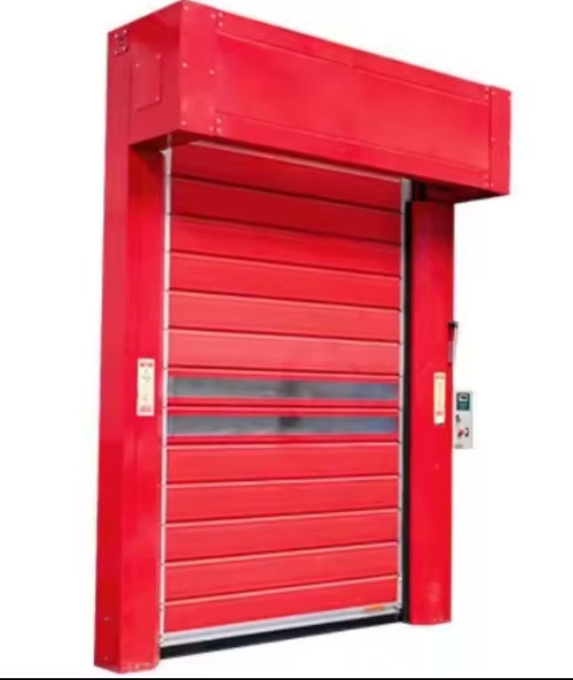 Efficacité de sécurité de la porte en spirale transparente en aluminium à grande vitesse avec système de contrôle PLC Vente directe d'usine Vitesse maximale 2 m/s
