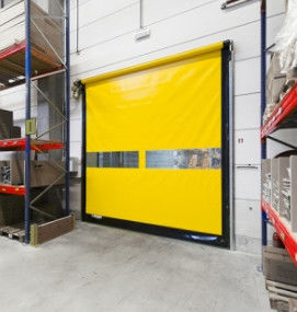 Porte à rouleaux rapides à isolation thermique à faible entretien avec entrepôt automatique en acier inoxydable 304