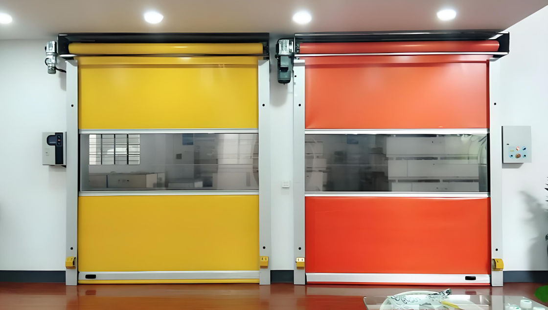 Porte de garage silencieuse à haute vitesse en PVC à rouleaux rapides à volets personnalisés en alliage d'aluminium