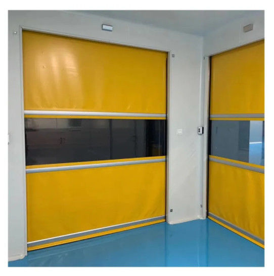 Tissu rideau isolant haute vitesse PVC roulement vers le haut vitesse volet 304 en acier inoxydable Matériau de sécurité résistance aux intempéries
