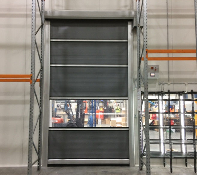 Durable moderne haute vitesse PVC roulement vers le haut Rapide Fermeture Porte 304 en acier inoxydable Matériau de stockage automatique Porte congelée en PVC