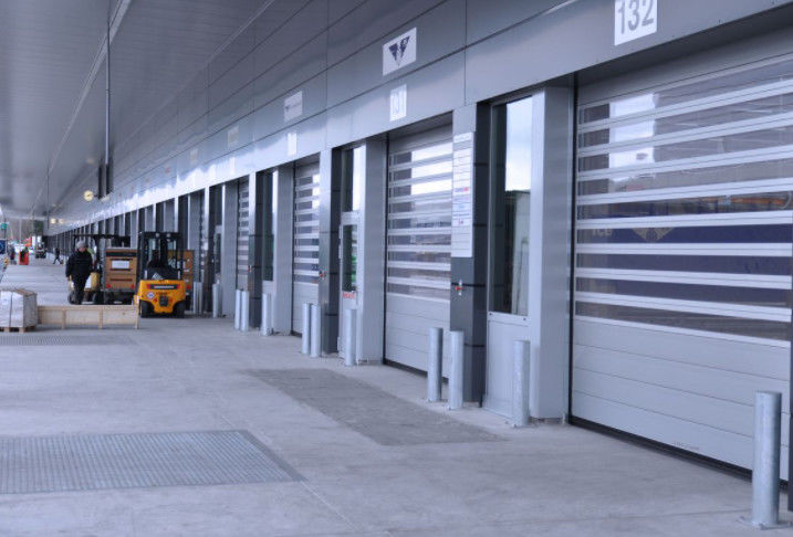 Alliage d'aluminium Puissance du moteur de porte en spirale à grande vitesse 0,75 kW Efficacité de sécurité ≤ 2,0 m3/ M2.s Vitesse de fermeture 0,8 m/s