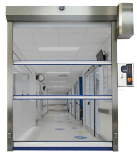 Faible entretien Résistance aux intempéries Haute vitesse PVC Roule-up Rapide Fermeture Porte 304 en acier inoxydable